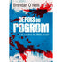 Capa do livro Depois do Pogrom, com fundo azul e vermelho manchado e título em branco. — Plenitude