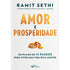 Capa do livro "Amor e Prosperidade" de Ramit Sethi, com fundo branco e título dourado. — Plenitude