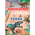 Livro "Dinossauros Os Donos da Terra", capa colorida com diversas ilustrações de dinossauros. — Plenitude