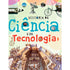 Livro História da Ciência e da Tecnologia, capa colorida com ilustrações de invenções. — Plenitude