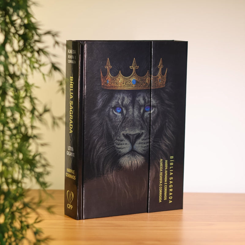 Bíblia Sagrada Rei dos Reis | ARC | Letra Gigante | Harpa Avivada e Corinhos | Capa Dura Carteira
