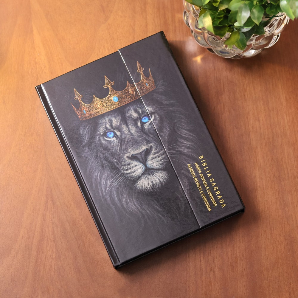 Bíblia Sagrada Rei dos Reis | ARC | Letra Gigante | Harpa Avivada e Corinhos | Capa Dura Carteira