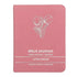 Bíblia Sagrada ARC, letra maior, capa premium luxo rosa com estampa de tulipas, harpa avivada e corinhos. — Plenitude.