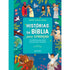 Livro infantil "Histórias da Bíblia Para Crianças" de Bonnie Rickner Jensen, capa azul com ilustrações coloridas. — Plenitude