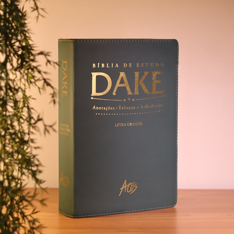 Bíblia de Estudo Dake | ACC | Letra Grande | Capa Luxo Verde