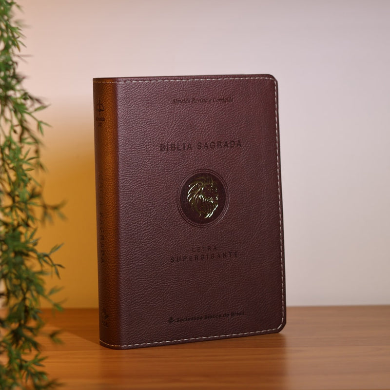 Bíblia Sagrada Leão | ARC | Letra Supergigante | Vinho