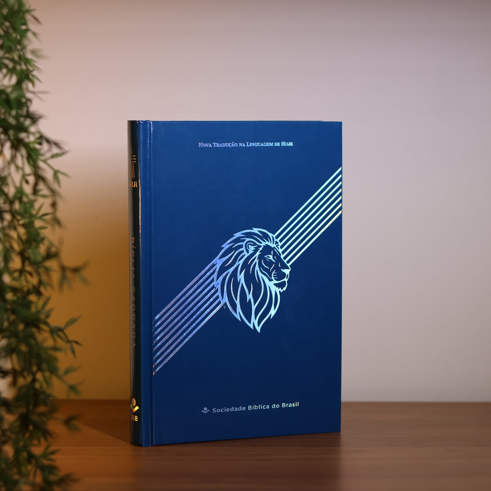 Bíblia Sagrada Leão | NTLH | Capa Dura Azul Escuro