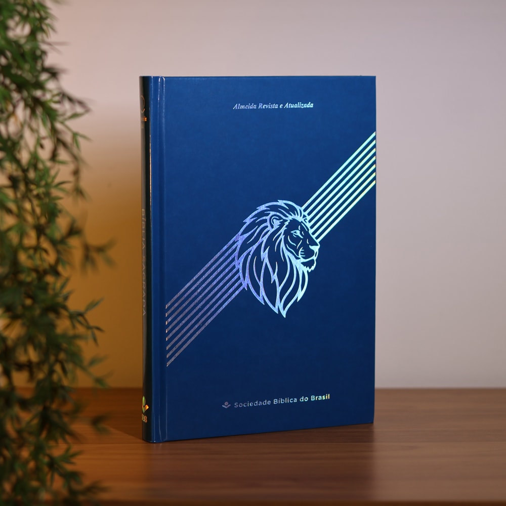 Bíblia Sagrada Leão | ARA | Capa Dura Azul Escuro