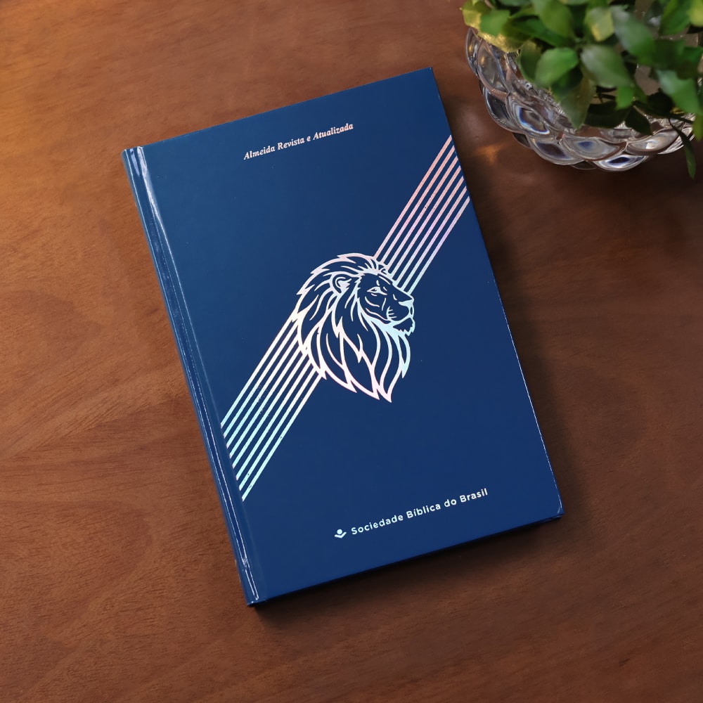 Bíblia Sagrada Leão | ARA | Capa Dura Azul Escuro