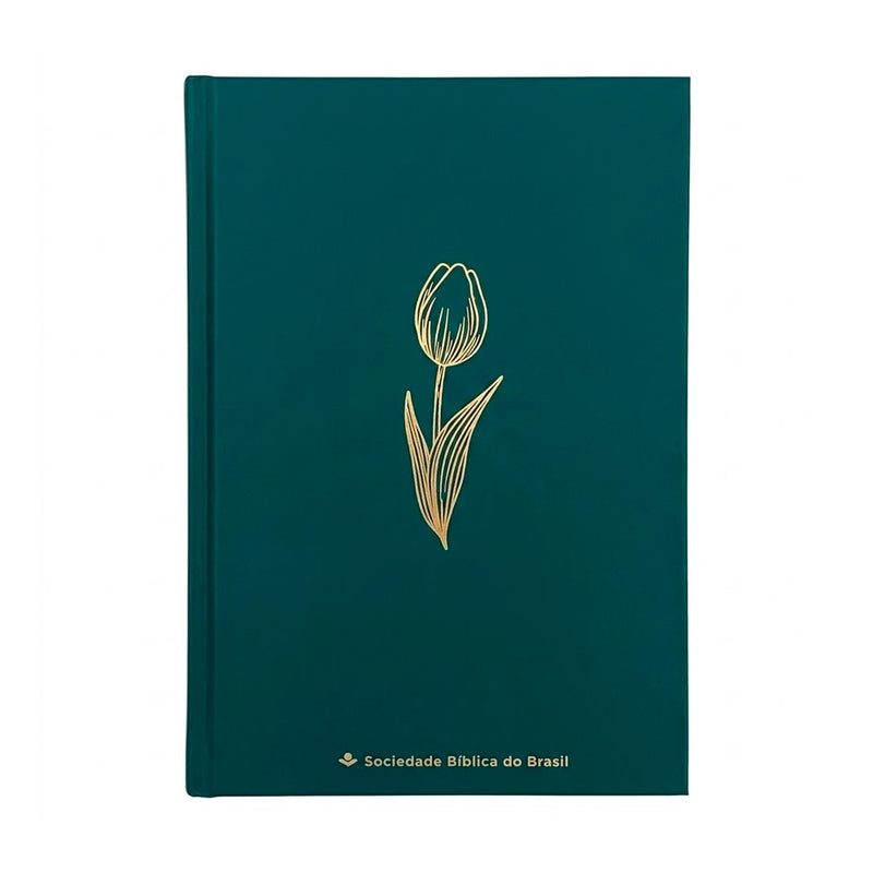 Bíblia Sagrada Mare | NAA | Tulipas | Capa Dura Verde