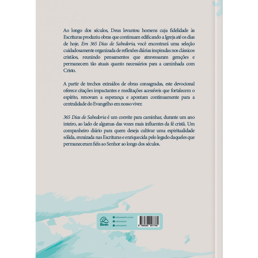 365 Dias de Sabedoria |  Berith, João Calvino, Martinho Lutero e Vários