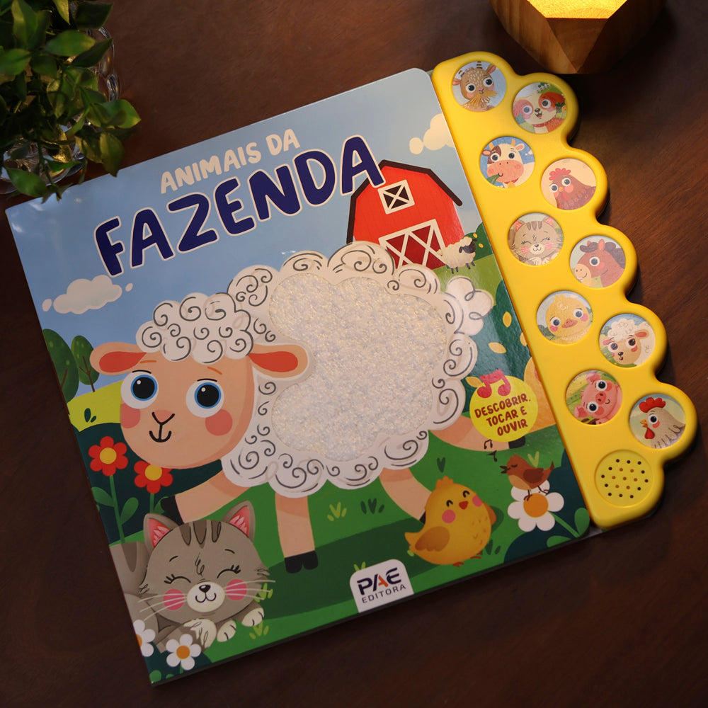 Livro Sonoro Toque e Sinta | Animais da Fazenda