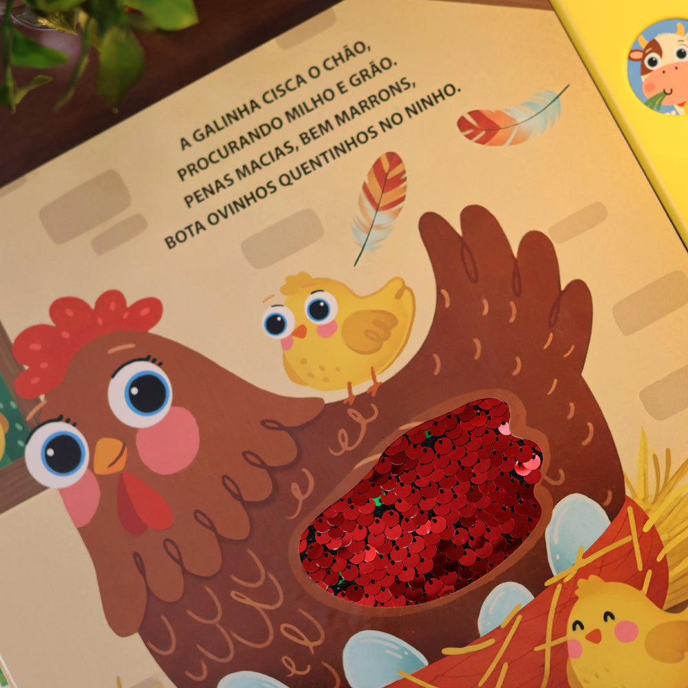 Livro Sonoro Toque e Sinta | Animais da Fazenda