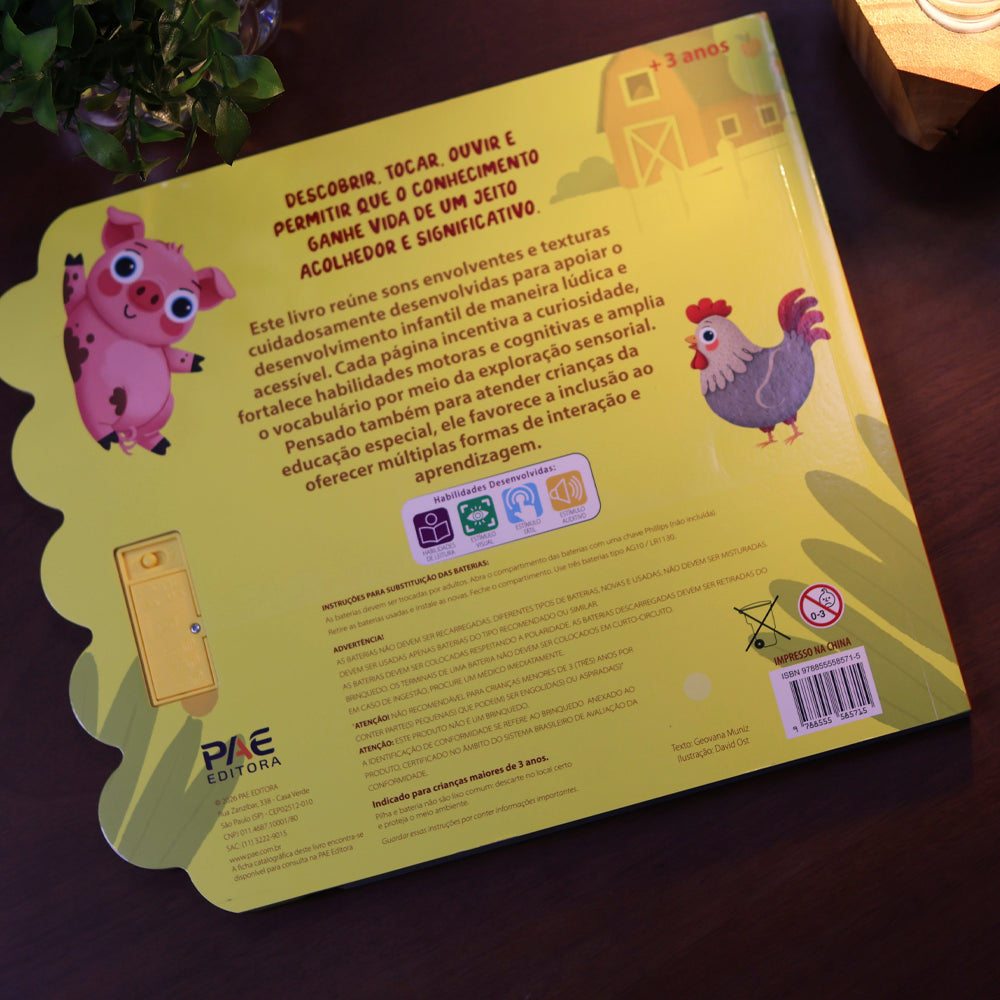 Livro Sonoro Toque e Sinta | Animais da Fazenda