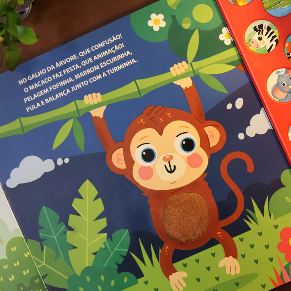 Livro Sonoro Toque e Sinta | Animais da Selva