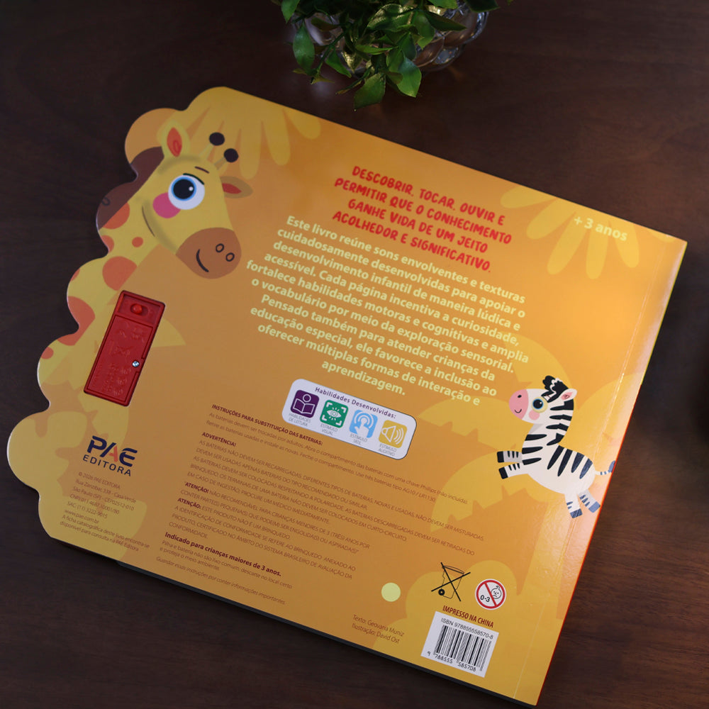 Livro Sonoro Toque e Sinta | Animais da Selva