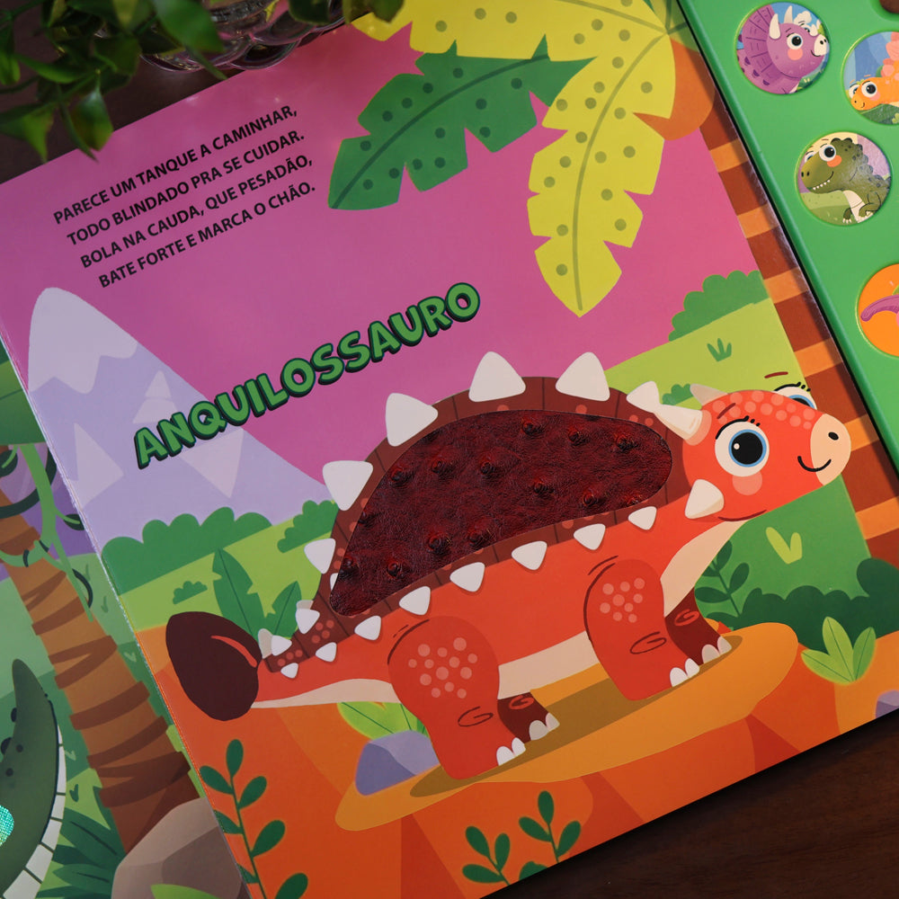 Livro Sonoro Toque e Sinta | Descubra os Dinossauros