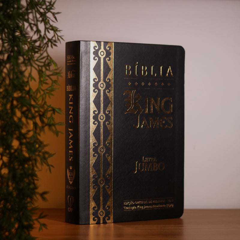 Bíblia King James Atualizada | Letra Jumbo | Capa Arabesco Preta
