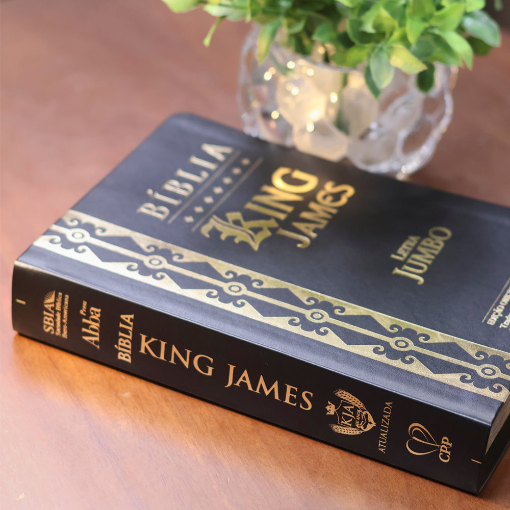Bíblia King James Atualizada | Letra Jumbo | Capa Arabesco Preta