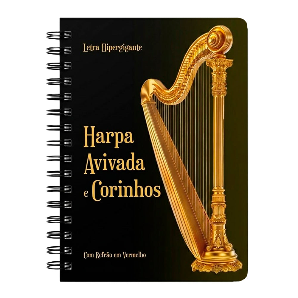 Harpa Avivada e Corinhos Harpa Dourada  | Letra Hipergigante | Capa Dura