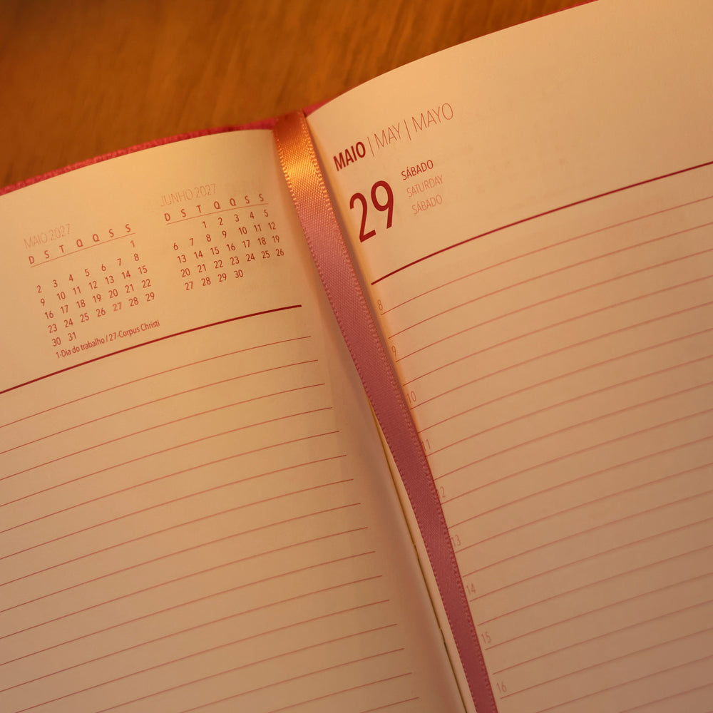 Agenda Executiva Diária 2027 | Pão Diário | Rosa Feminina