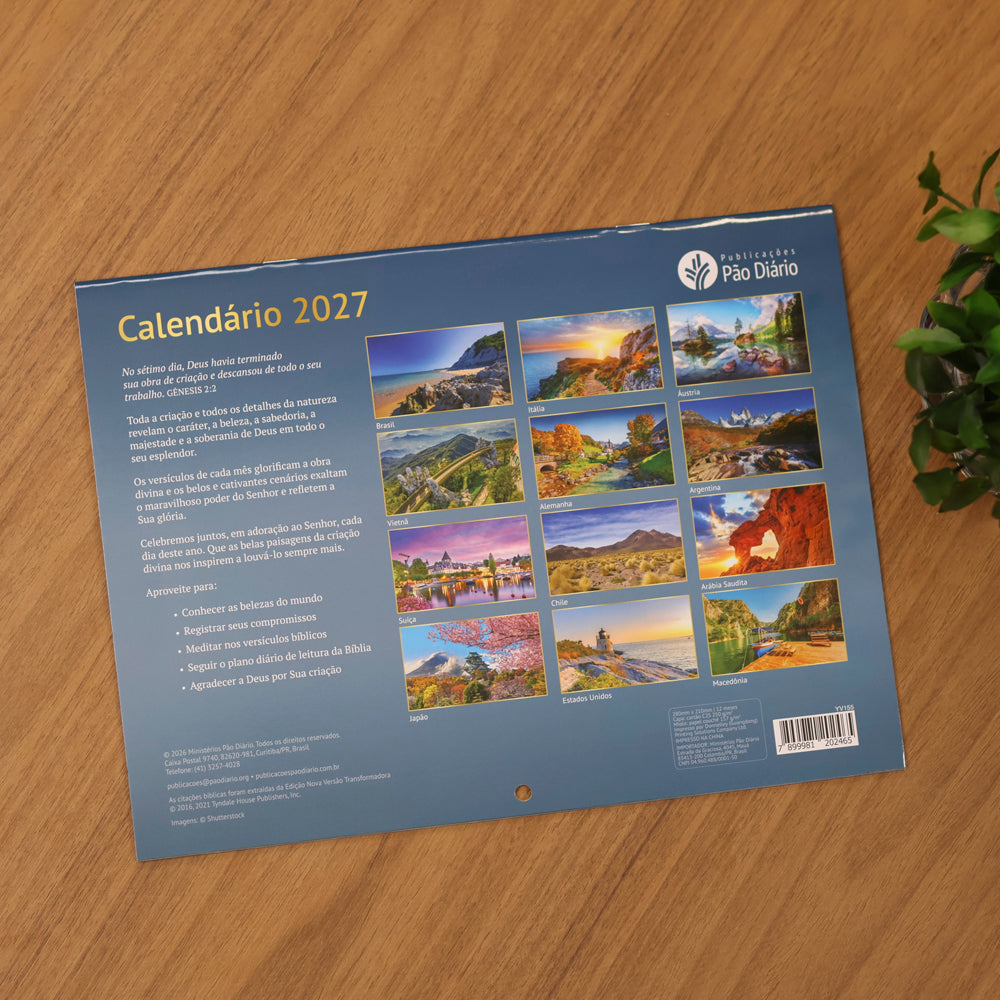 Calendário de Parede 2027 | Paisagem