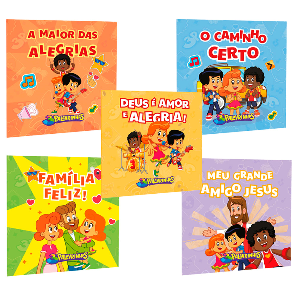 3 Palavrinhas | Kit Com 5 Livros de Atividades
