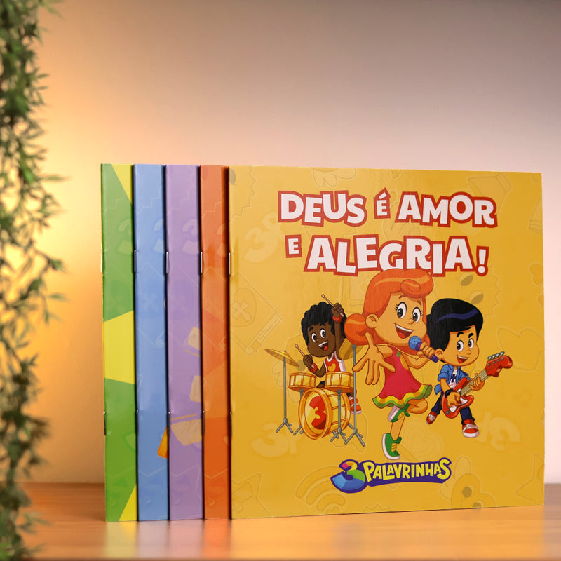 3 Palavrinhas | Kit Com 5 Livros de Atividades