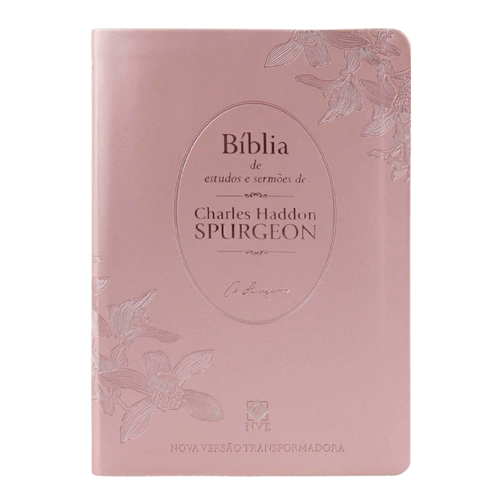 Bíblia de Estudos e Sermões de C. H. Spurgeon | NVT | Capa Rosé