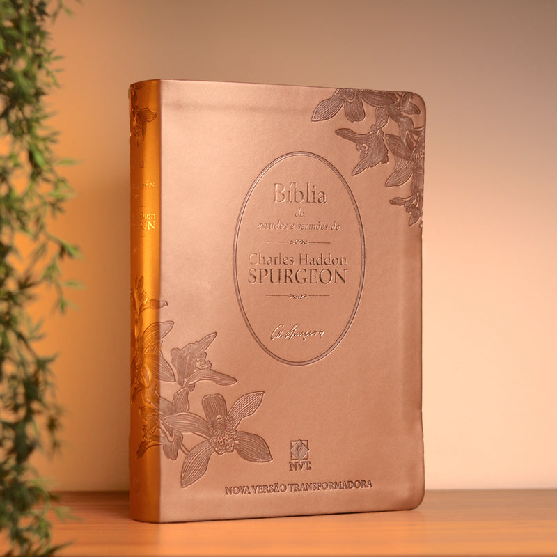 Bíblia de Estudos e Sermões de C. H. Spurgeon | NVT | Capa Rosé