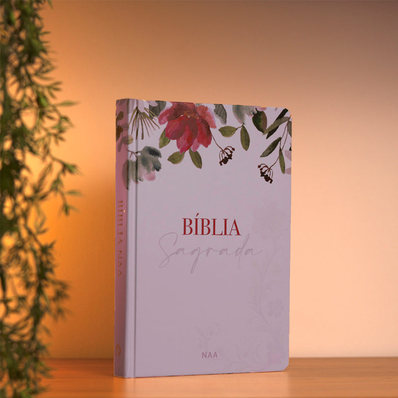 Bíblia Sagrada Flores Rosa | NAA | Capa Dura