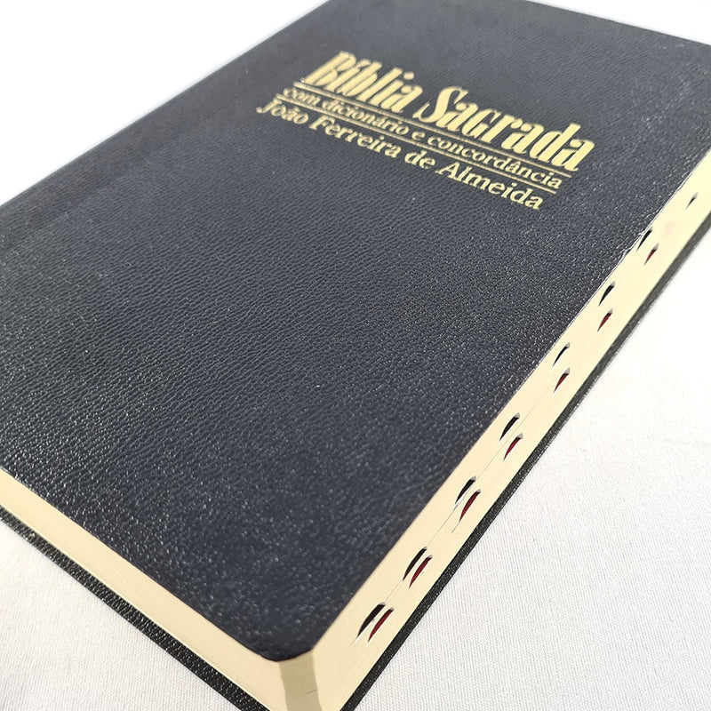 Bíblia Sagrada com Dicionário e Concordância | RC Gigante | Capa Semi Luxo Preta C/ Índice