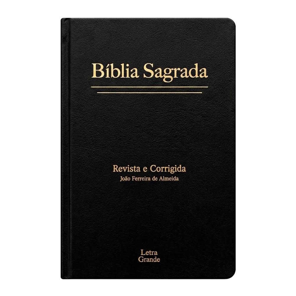 Bíblia Sagrada | ARC | Letra Grande | Capa Semi Luxo Preta