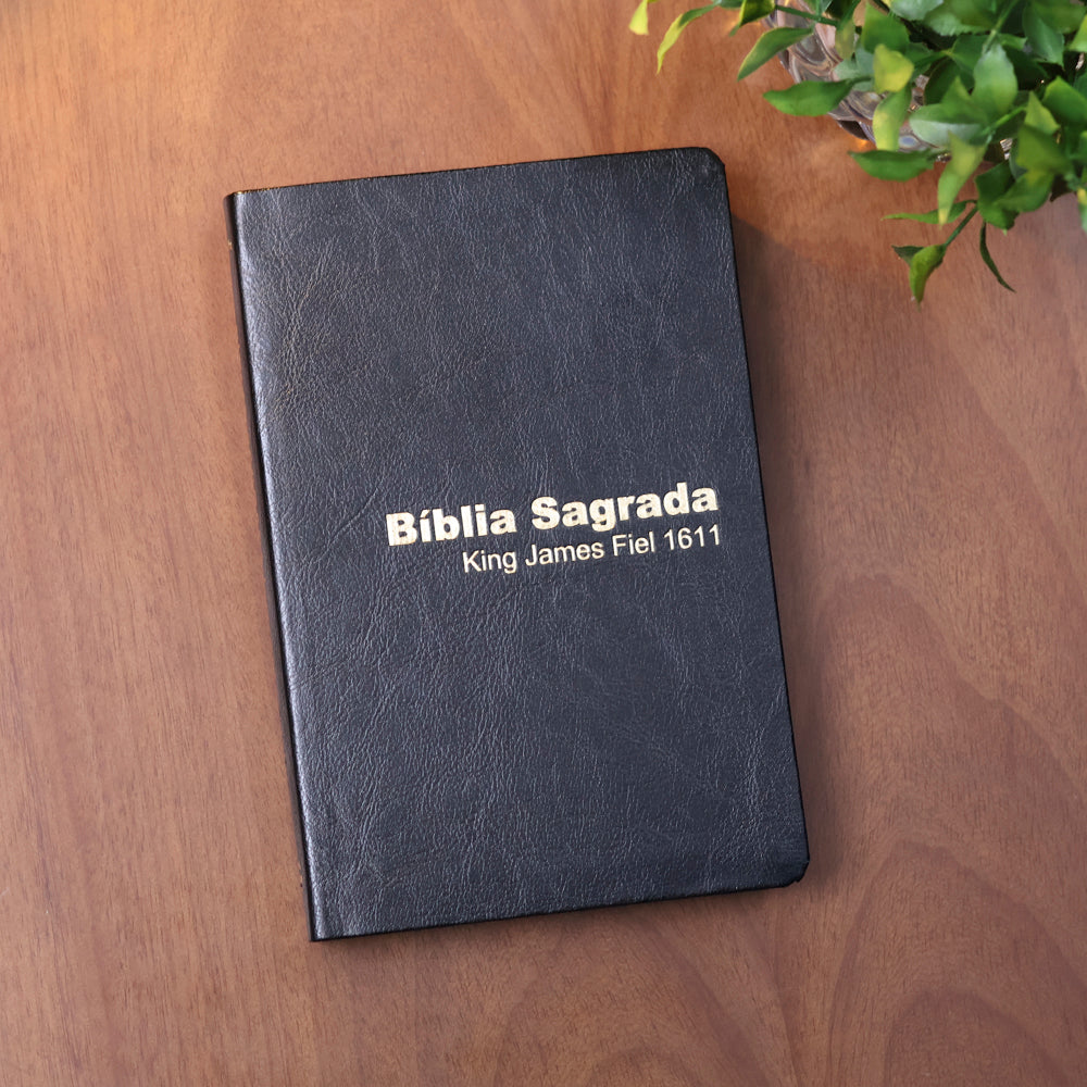 Bíblia Sagrada | King James 1611 | Semi Luxo Preta
