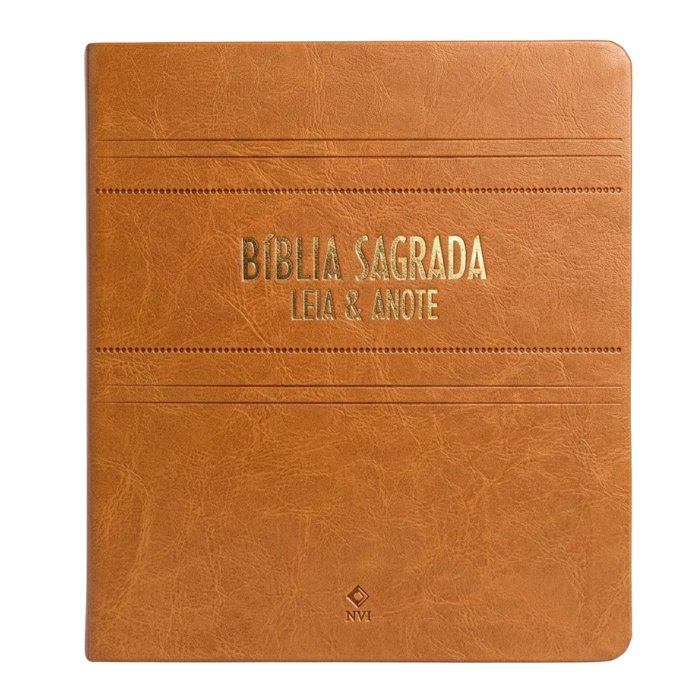Bíblia NVT Leia e Anote | Letra Grande | Capa Caramelo