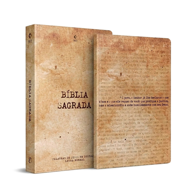 Kit Bíblia Evangelize | NVT | Miqueias 6 + Livro de Anotações