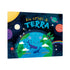 Livro infantil Eu Criei a Terra, capa dura colorida com ilustrações do planeta Terra e espaço, de Shannon Cook. — Plenitude