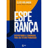 Capa do livro "Esperança" de Cleo Holanda, com design abstrato em azul, amarelo e preto. — Plenitude