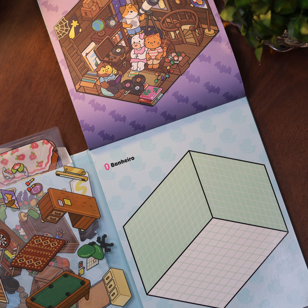 Livro de Adesivos Sweet & Cosy | Mini Casas | Marc Ordiali