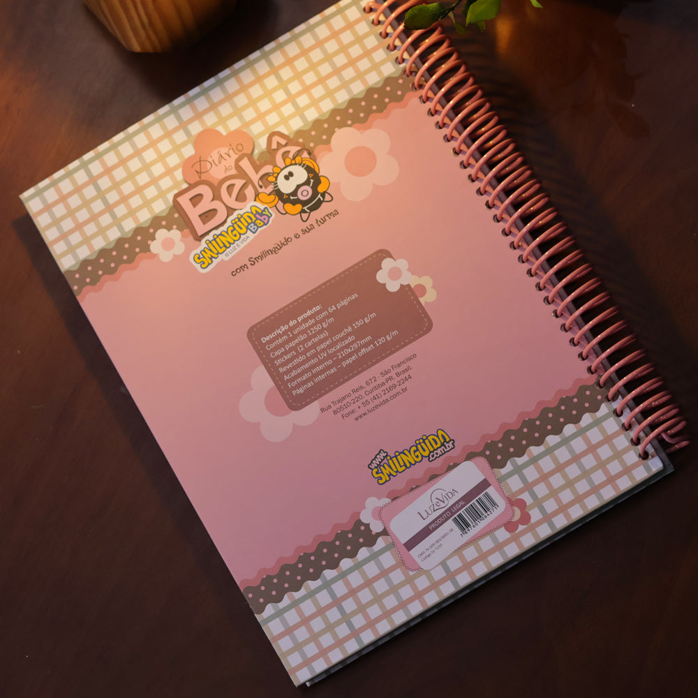 Diário do Bebê Smilinguido | Rosa