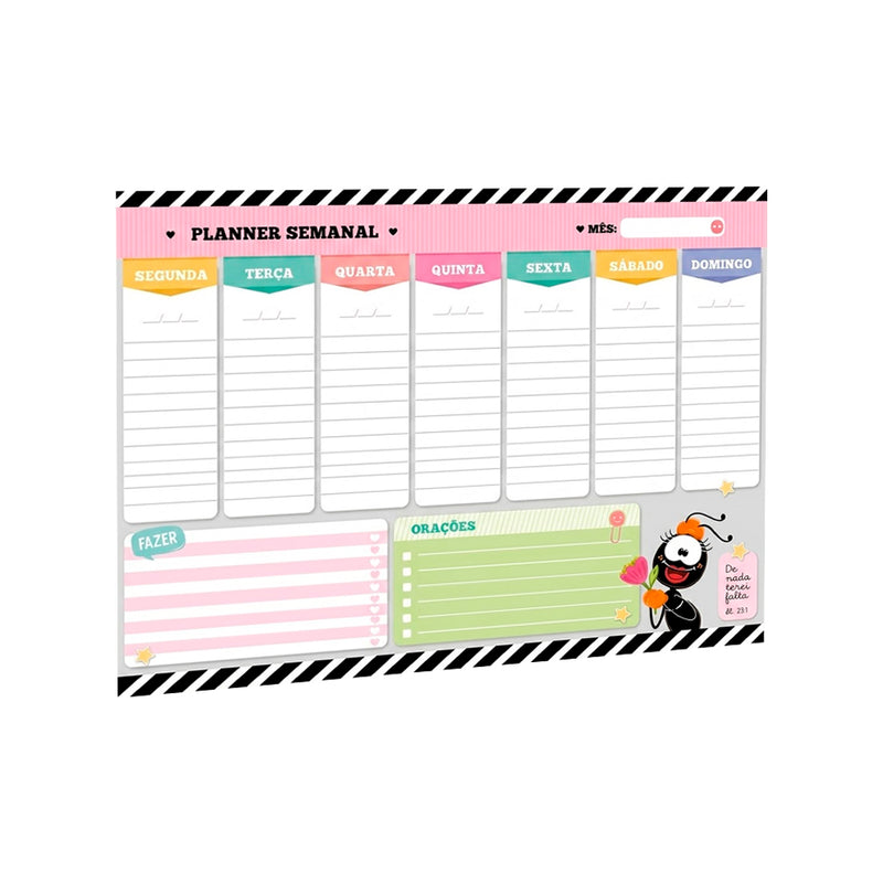 Planner Semanal Fani | De Nada Terei Falta | Smilinguido