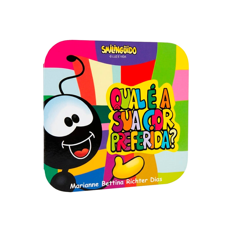 Mini Livro Qual é a Sua Cor Preferida, Smilinguido, capa colorida com formiga. — Plenitude