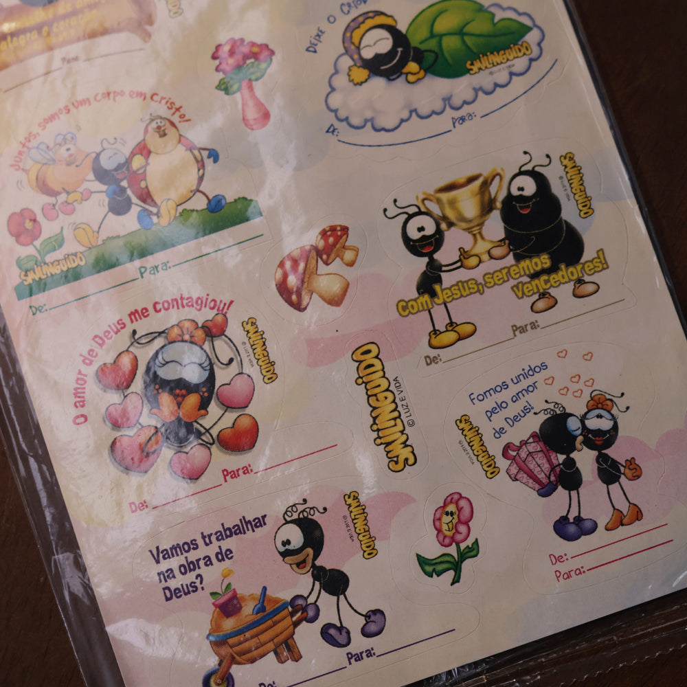 Cartela de Adesivos Stickers | Nº 21 | Smilinguido
