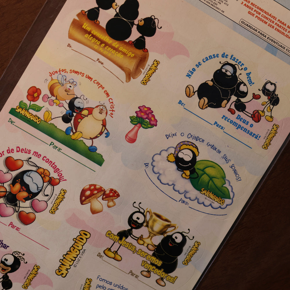 Cartela de Adesivos Stickers | Nº 21 | Smilinguido
