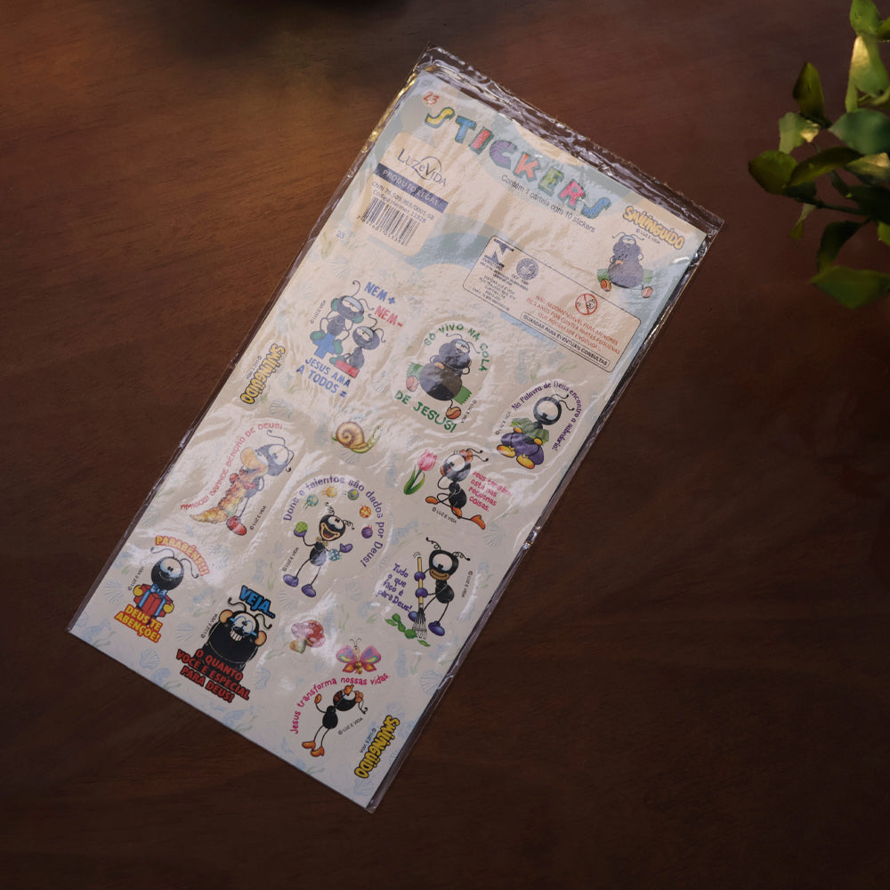 Cartela de Adesivos Stickers | Nº 23 | Smilinguido