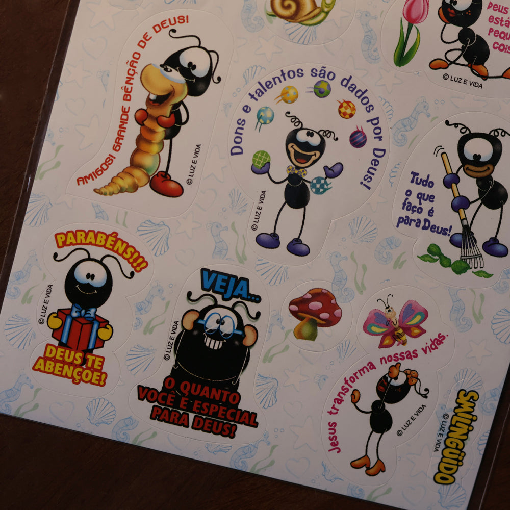 Cartela de Adesivos Stickers | Nº 23 | Smilinguido