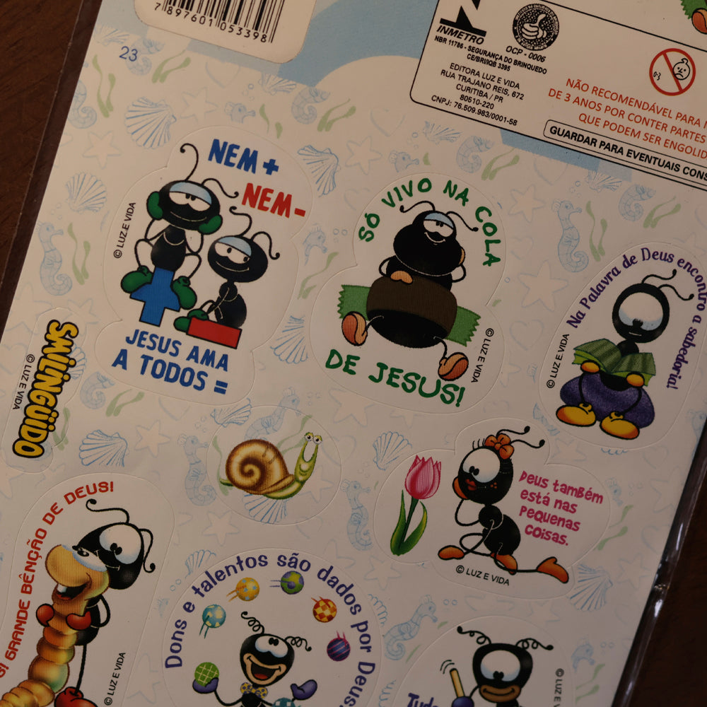 Cartela de Adesivos Stickers | Nº 23 | Smilinguido