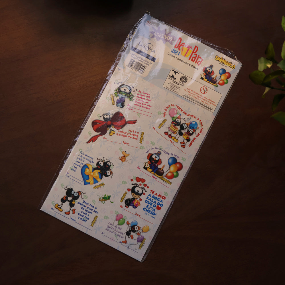 Cartela de Adesivos Stickers | Nº 25 | Smilinguido