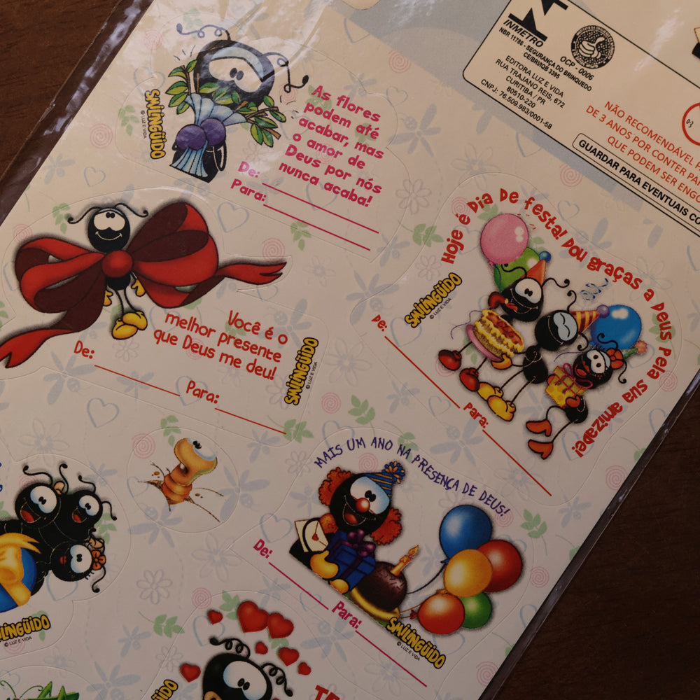 Cartela de Adesivos Stickers | Nº 25 | Smilinguido