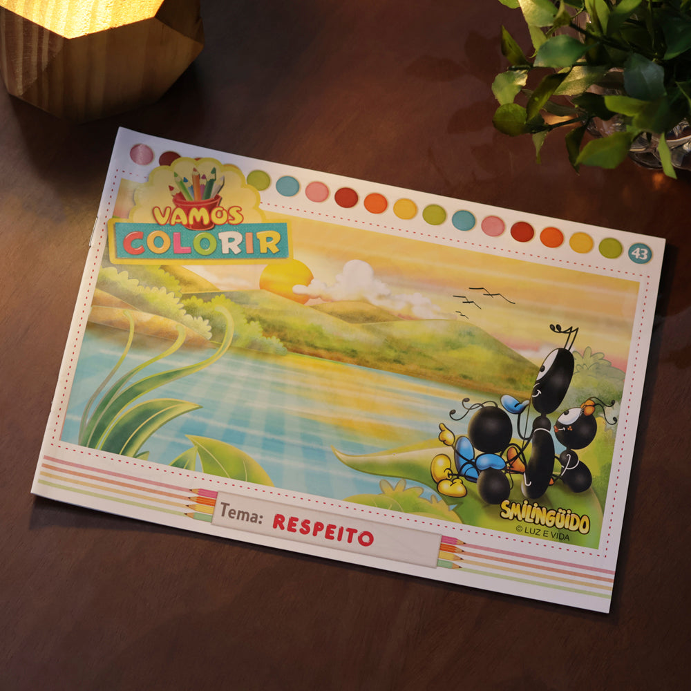 Livro Vamos Colorir | Respeito | Smilinguido